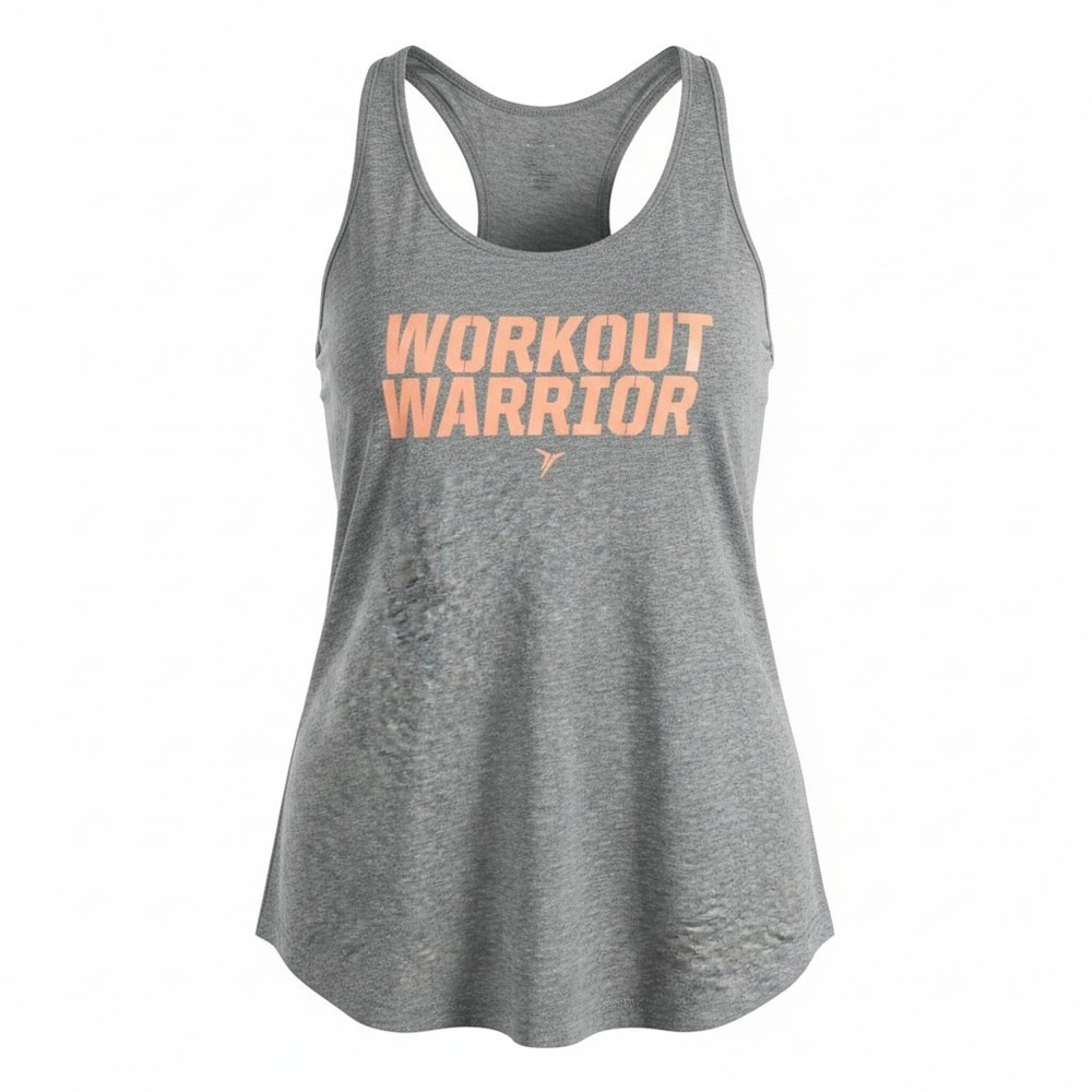 Old Navy Active Workout Warrior Racerback Tank Top Gray Peach Sporty XL